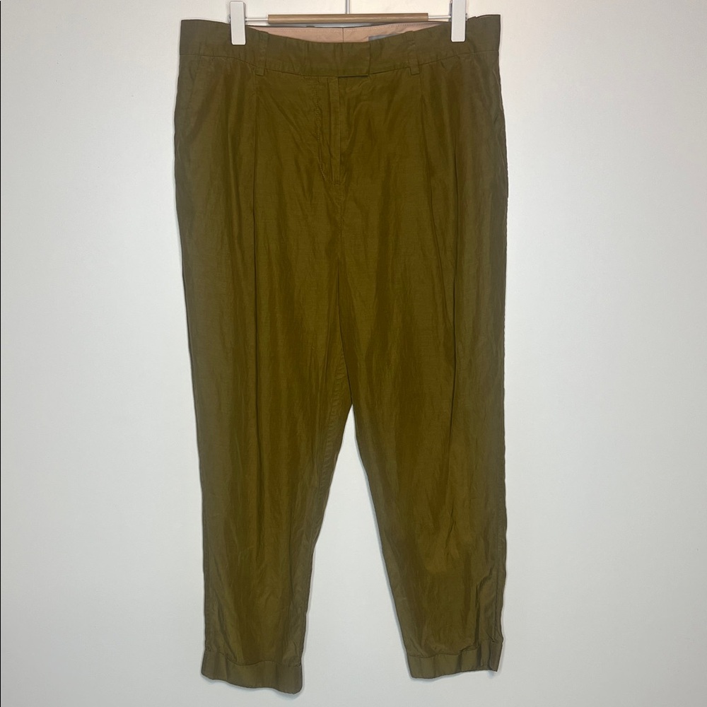 COS pleated cotton blend pants